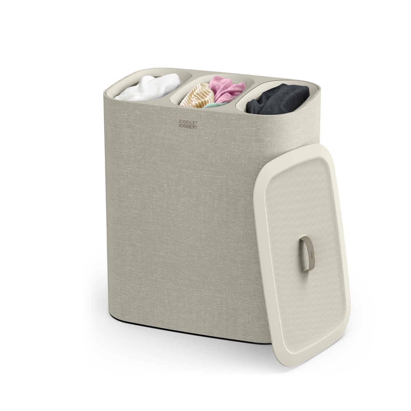 joseph-joseph-tota-trio-90-liter-w-schesortierer-mit-deckel-ecru-beige-3-herausn image 1