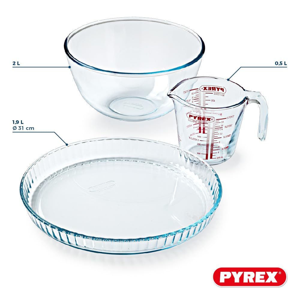 pyrex-3-teiliges-geb-ck-set-cake-party-0-5-l-messbecher-2-l-r-hrsch-ssel-31-cm-t image 2