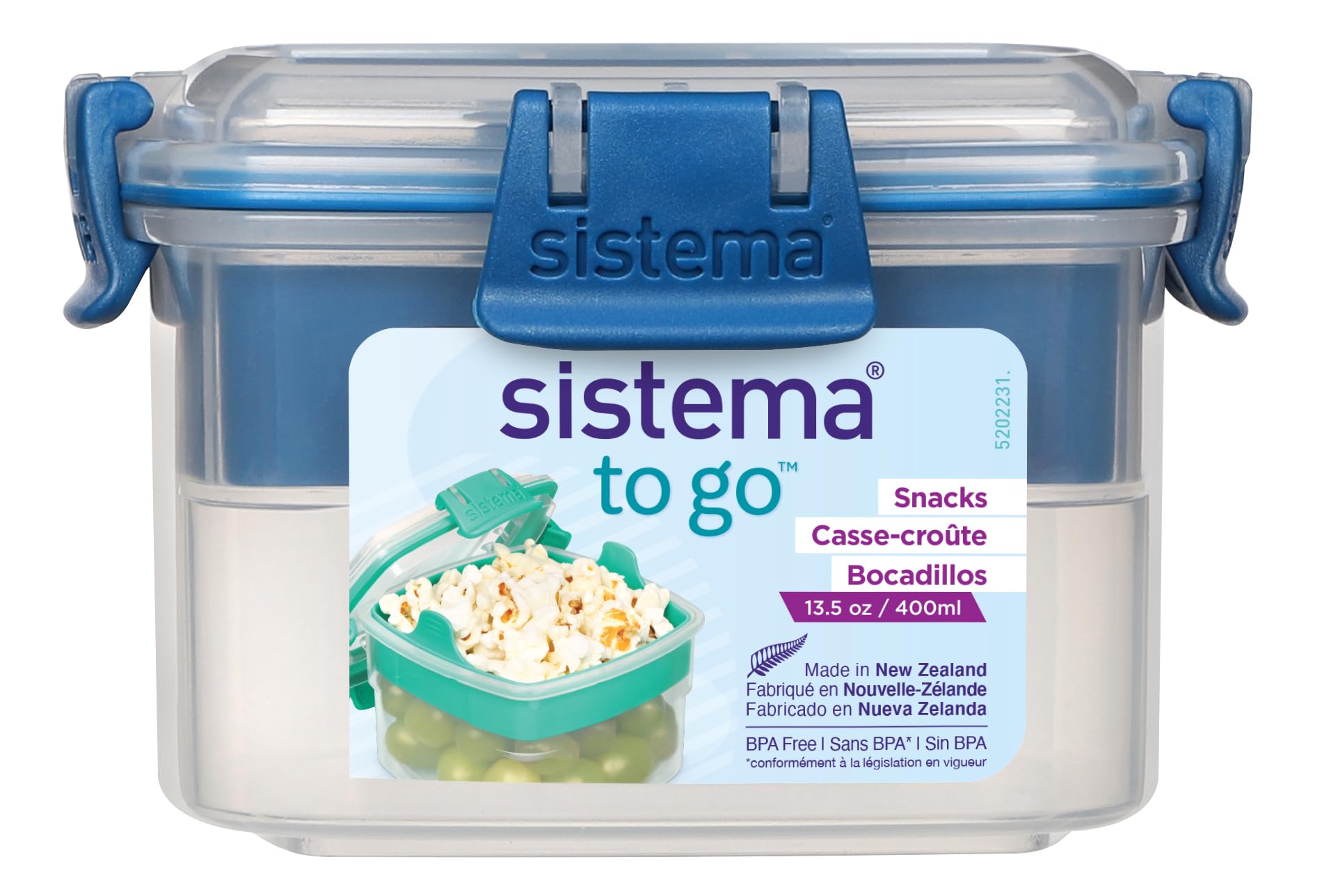 sistema-snacks-to-go-frischhaltedose-400-ml-snack-box-mit-2-f-chern-und-herausne image 7