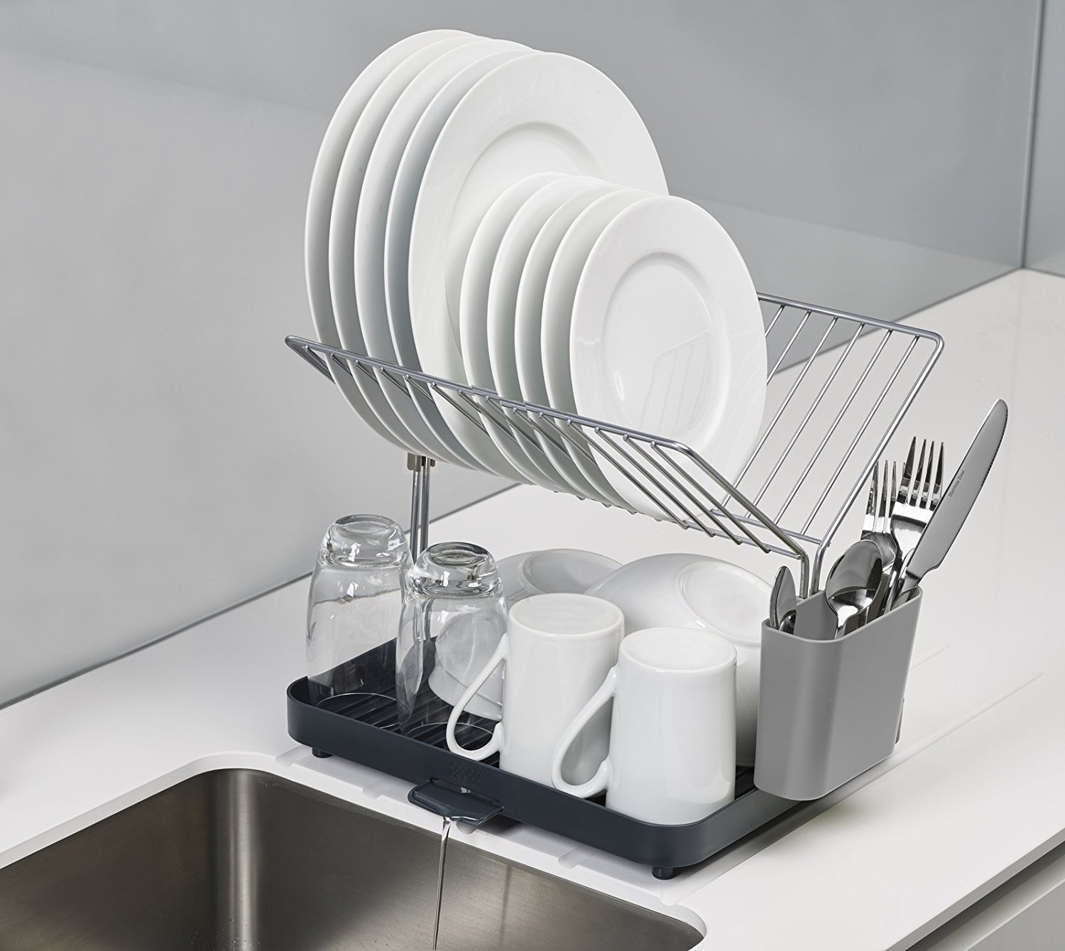 joseph-joseph-y-rack-2-stufiges-abtropfgestell-selbstentleerender-utensilientopf image 2