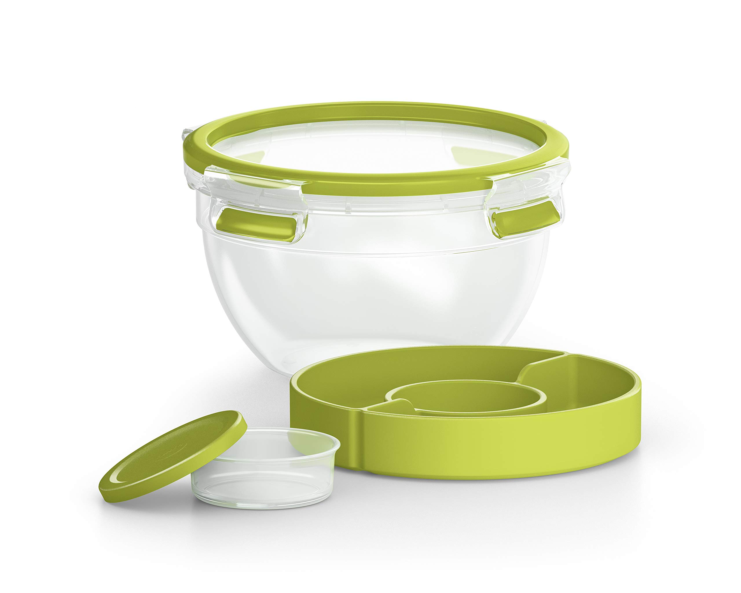 emsa-clip-go-salatbox-2-6-l-runde-frischhaltedose-mit-2-f-chern-frischedichtung- image 1
