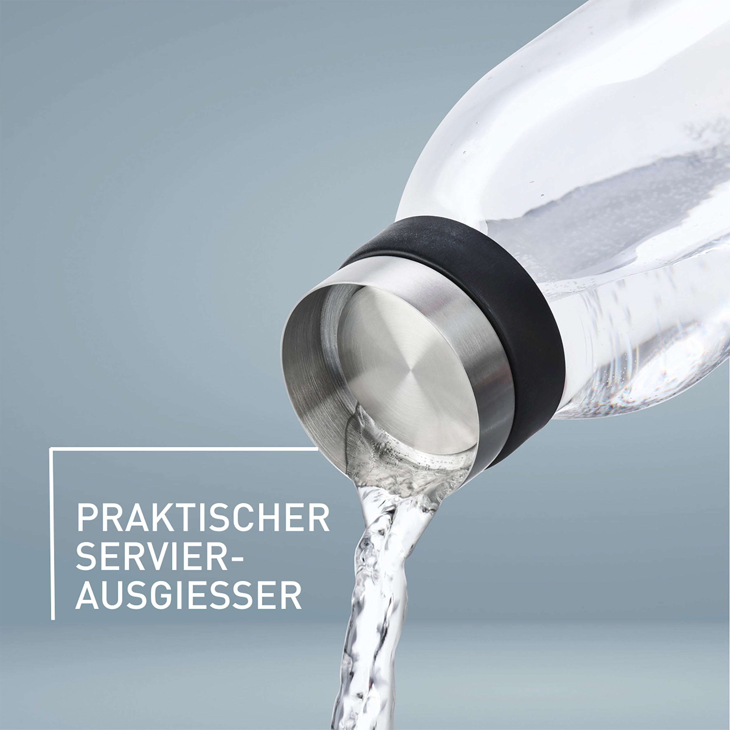 emsa-flow-bottle-karaffe-n4160600-1-3-l-mundgeblasenes-glas-mit-18-10-edelstahl- image 4