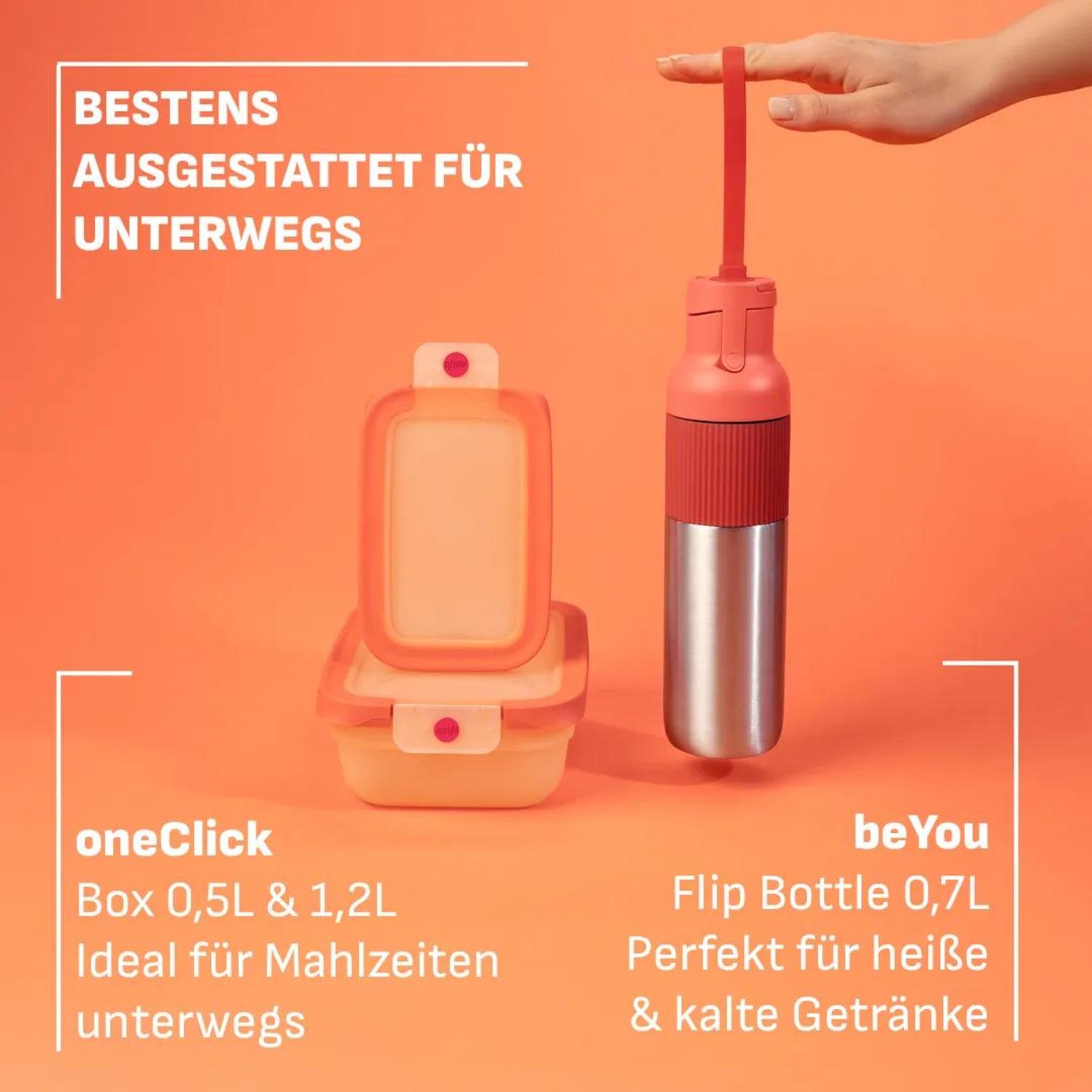 emsa-oneclick-beyou-travel-set-100-auslaufsicher-flip-bottle-0-7-l-food-storage- image 2
