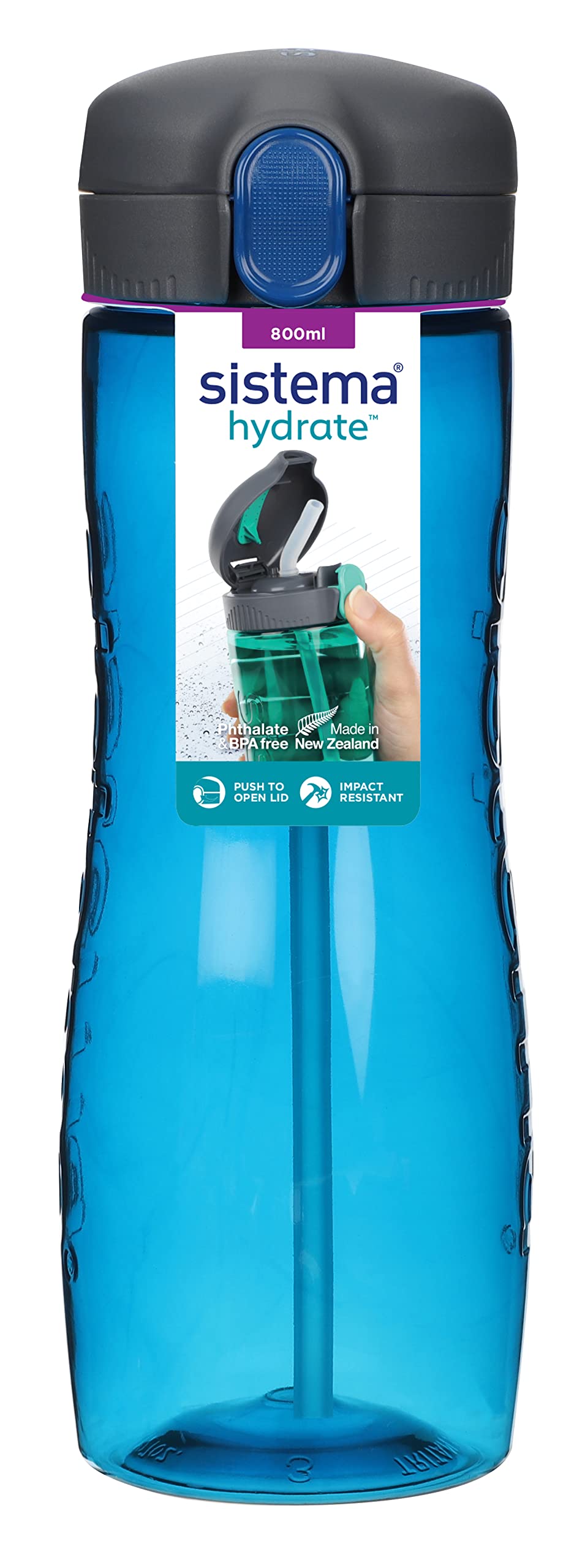 sistema-hydrate-quick-flip-wasserflasche-800-ml-bpa-freie-trinkflasche-mit-trink image 1