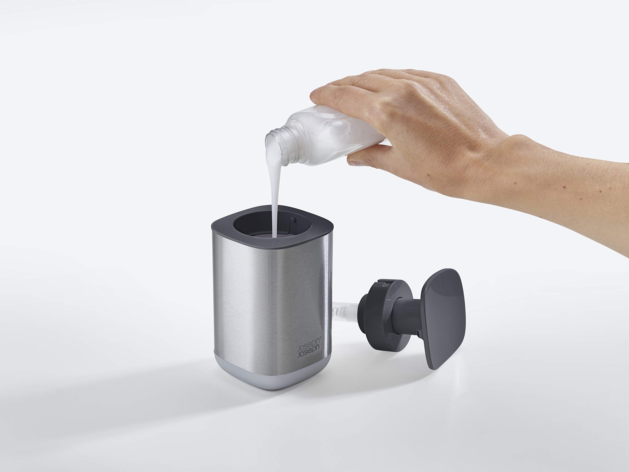 joseph-joseph-presto-edelstahl-seifenspender-hygienischer-easy-push-pumpenkopf-m image 4