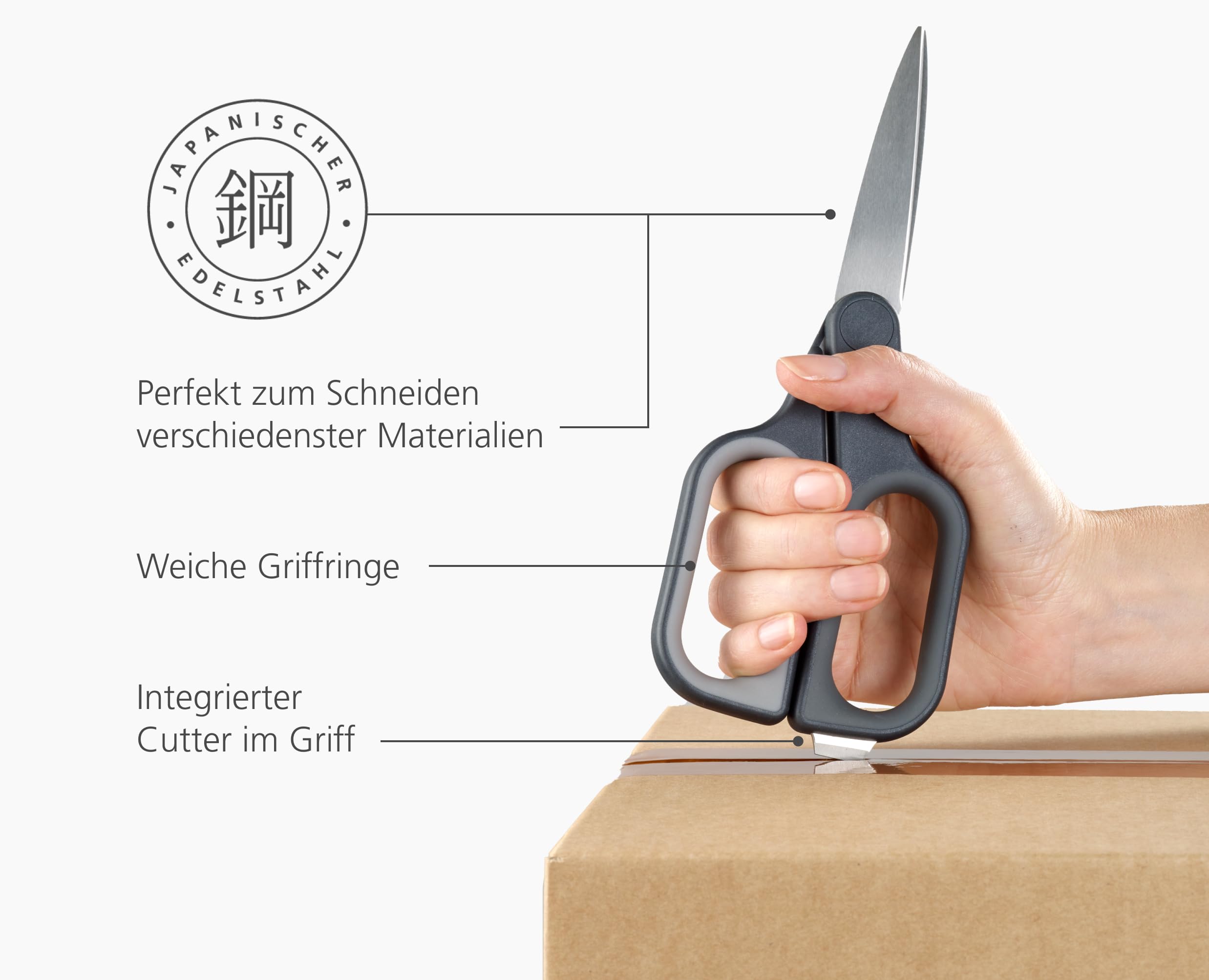 joseph-joseph-pluscut-multifunktionale-k-chenschere-mit-integriertem-kartonschne image 4