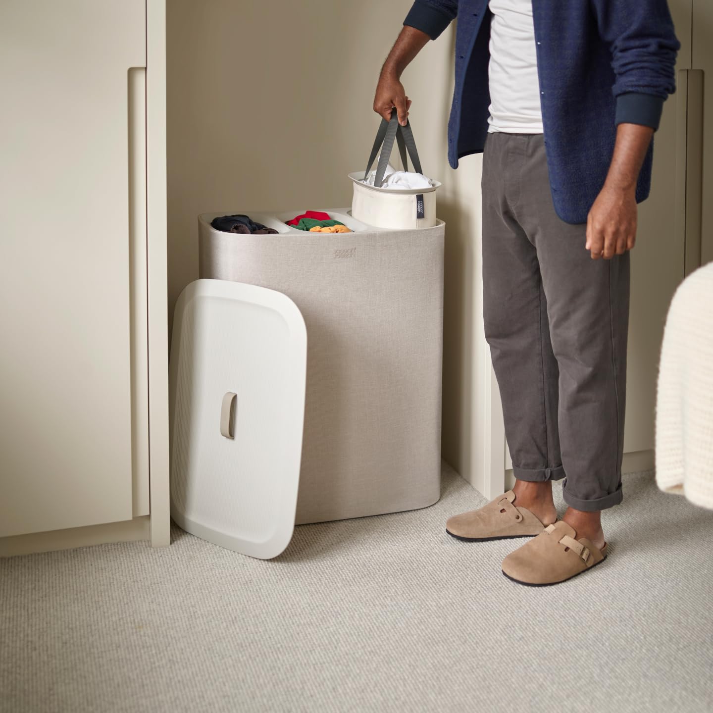 joseph-joseph-tota-trio-90-liter-w-schesortierer-mit-deckel-ecru-beige-3-herausn image 5
