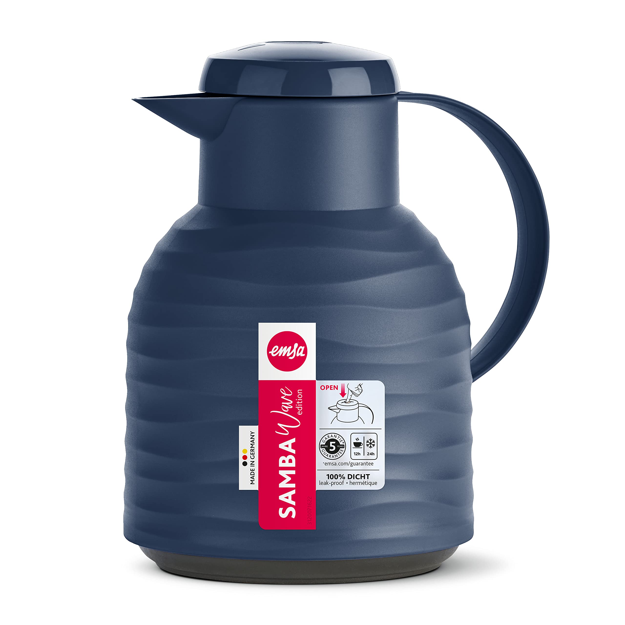 emsa-samba-wave-isolierkanne-1-liter-quick-press-verschluss-glaskolben-12h-hei-2 image 8