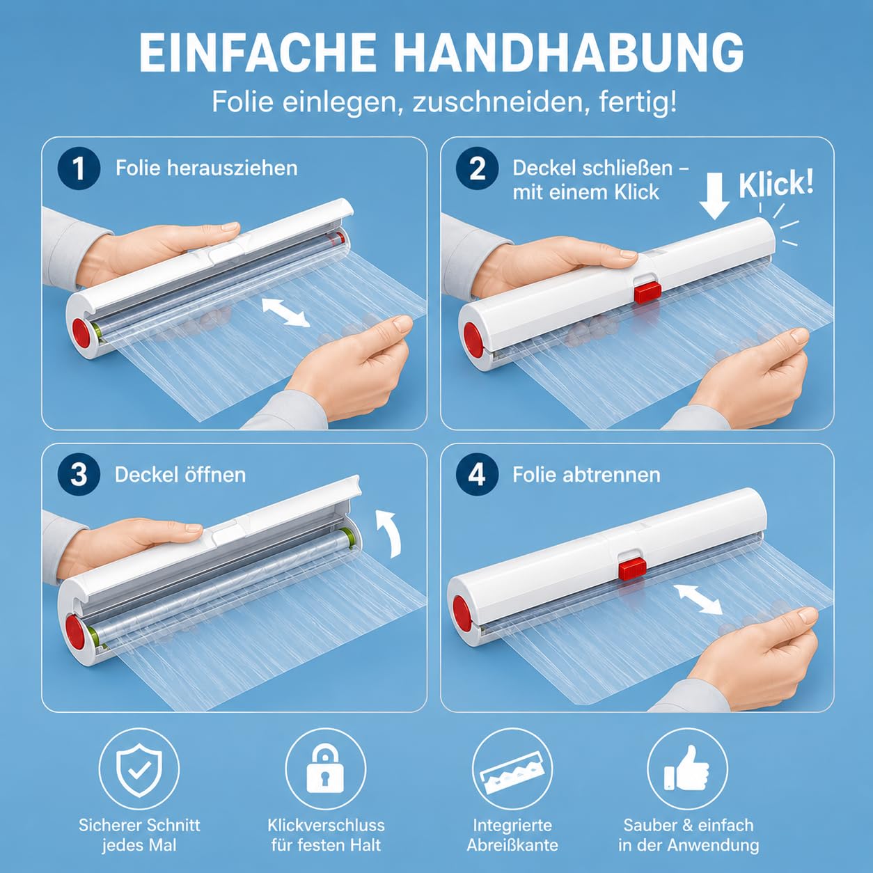 emsa-508020-click-cut-folienschneider-f-r-alu-und-frischhaltefolie-33-cm-rot-wei image 4