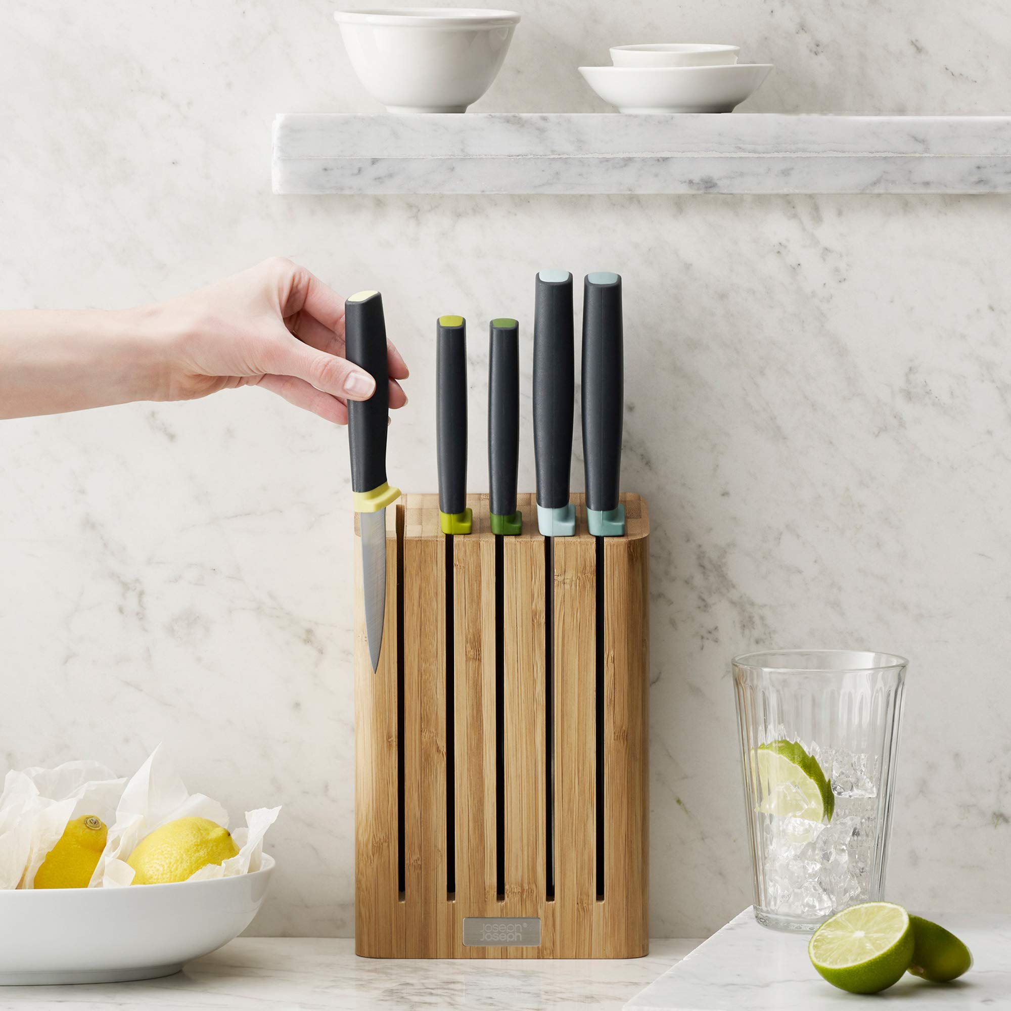 joseph-joseph-elevate-5-teiliges-messerset-mit-schlankem-bambus-messerblock-japa image 6