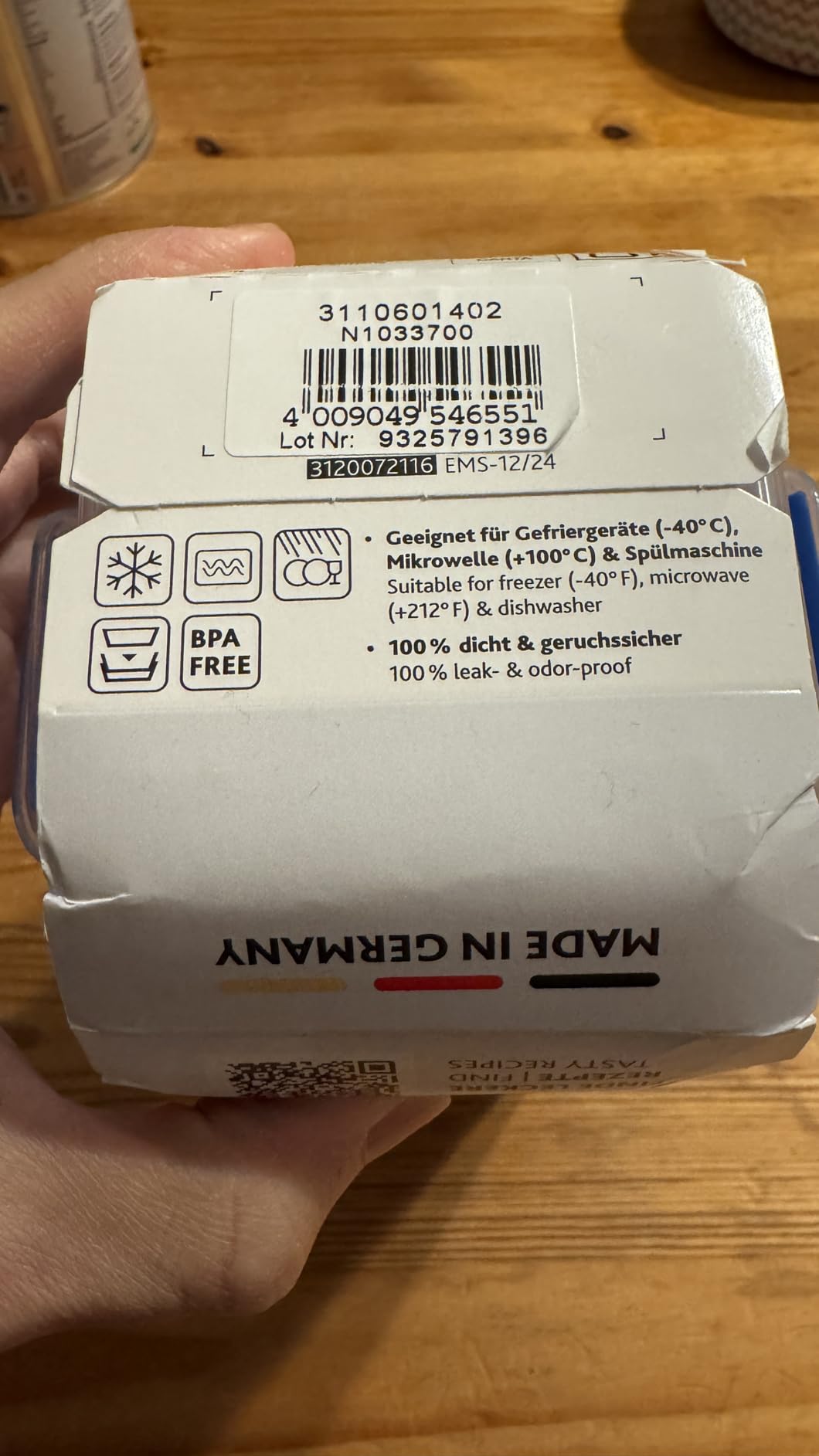 Deckel eines Sets defekt
