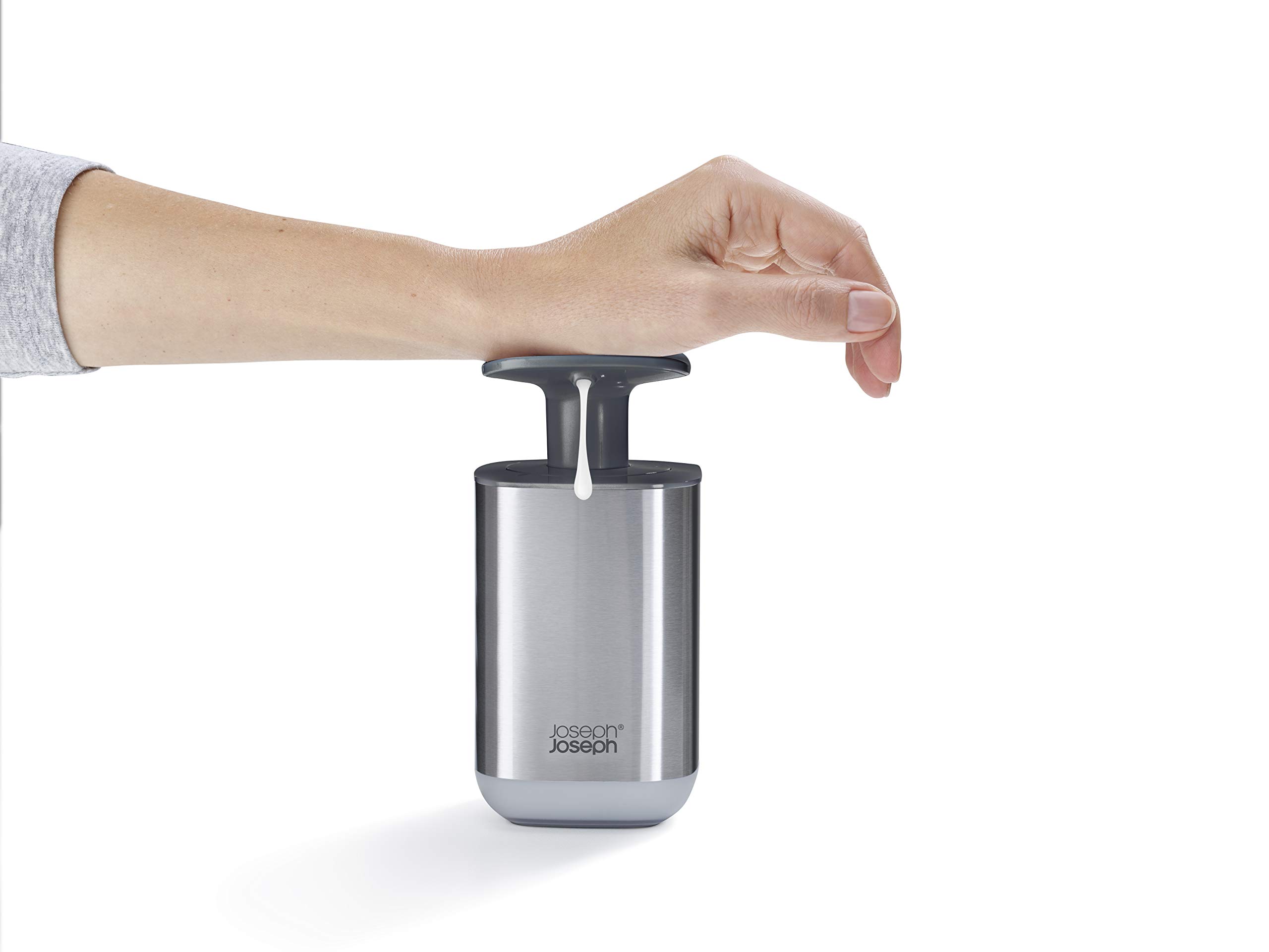 joseph-joseph-presto-edelstahl-seifenspender-hygienischer-easy-push-pumpenkopf-m image 3
