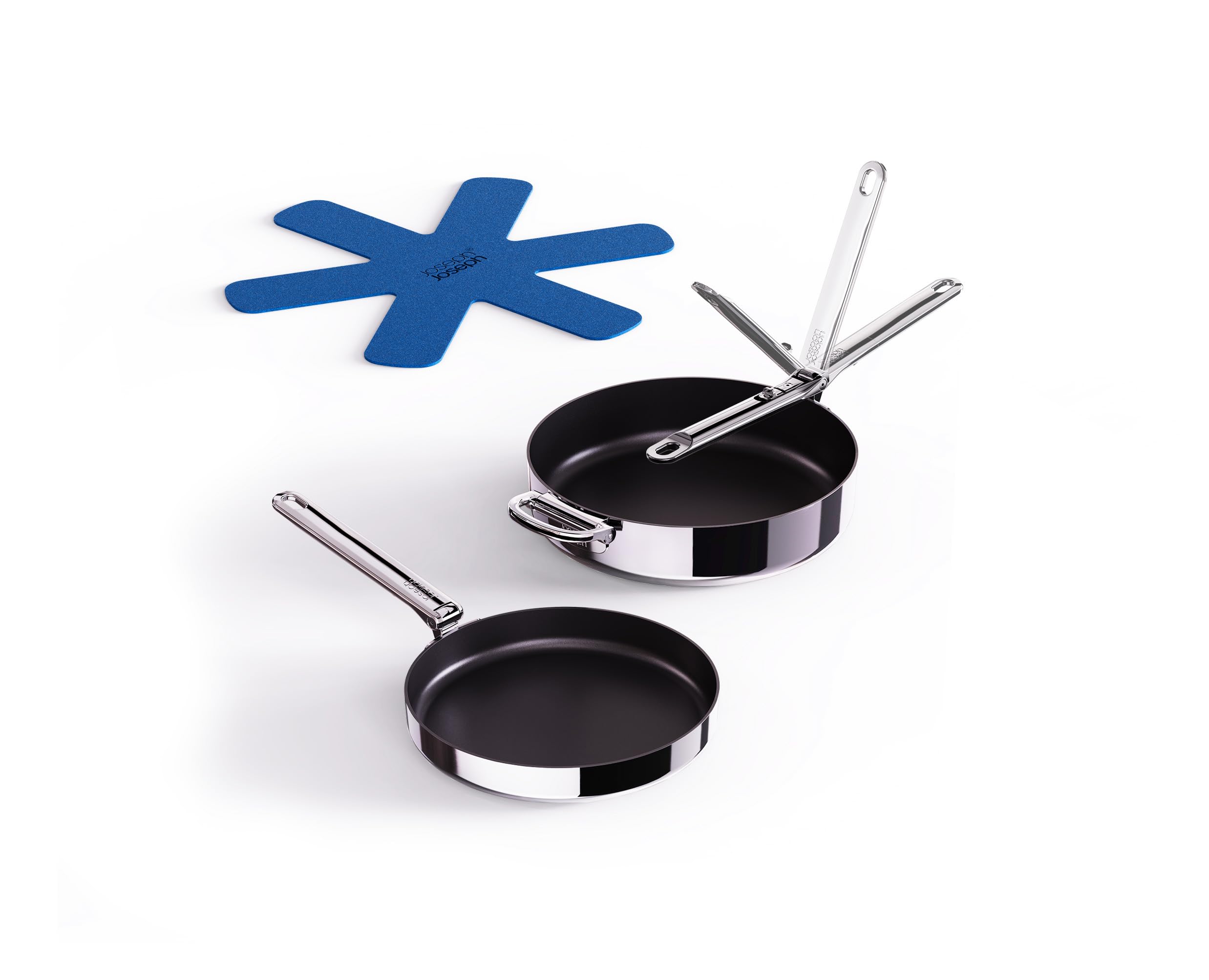 joseph-joseph-space-steel-2-teiliges-edelstahl-bratpfannen-set-24-28-cm-keramik- image 1
