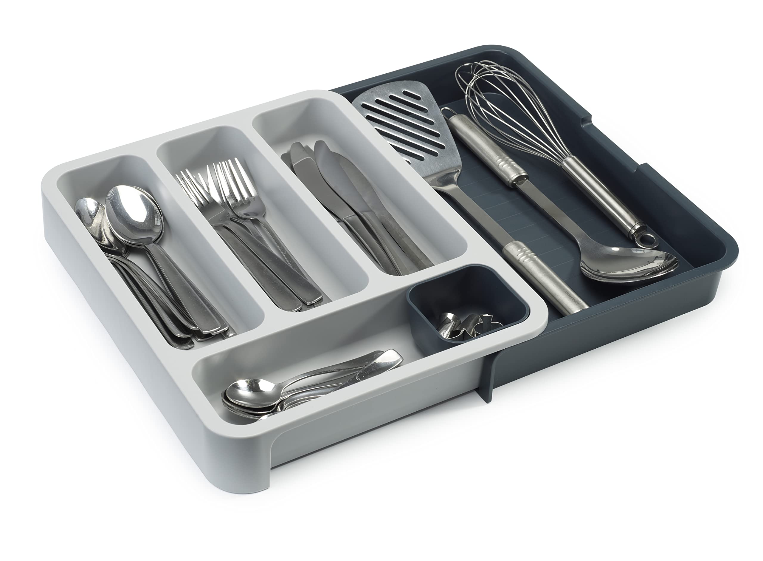 joseph-joseph-drawerstore-besteckkasten-grau-grau-verstellbares-bestecktablett-2 image 1