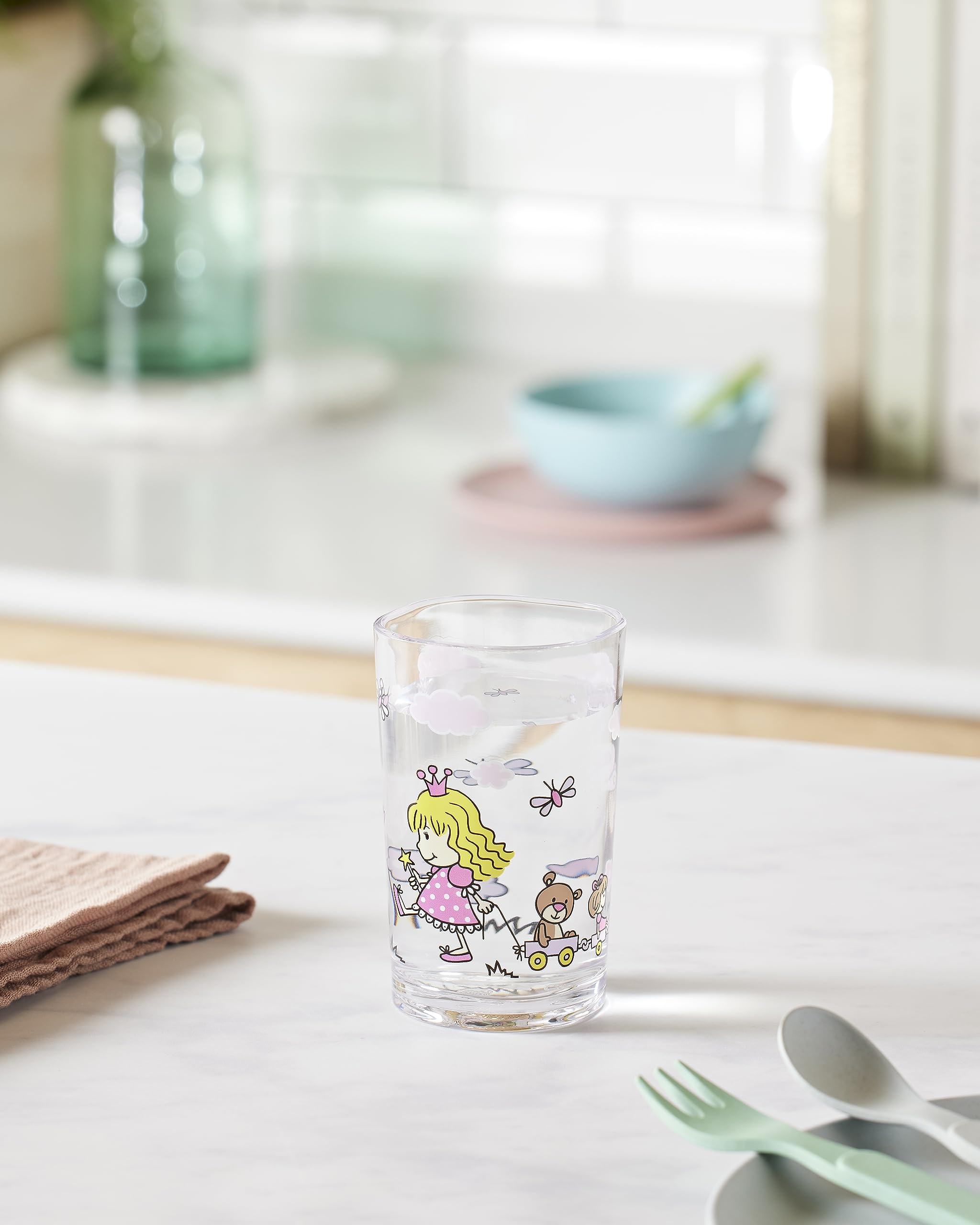 emsa-kinder-trinkglas-kids-0-2-liter-motiv-princess-hochglanzkunststoff-bruchsic image 5