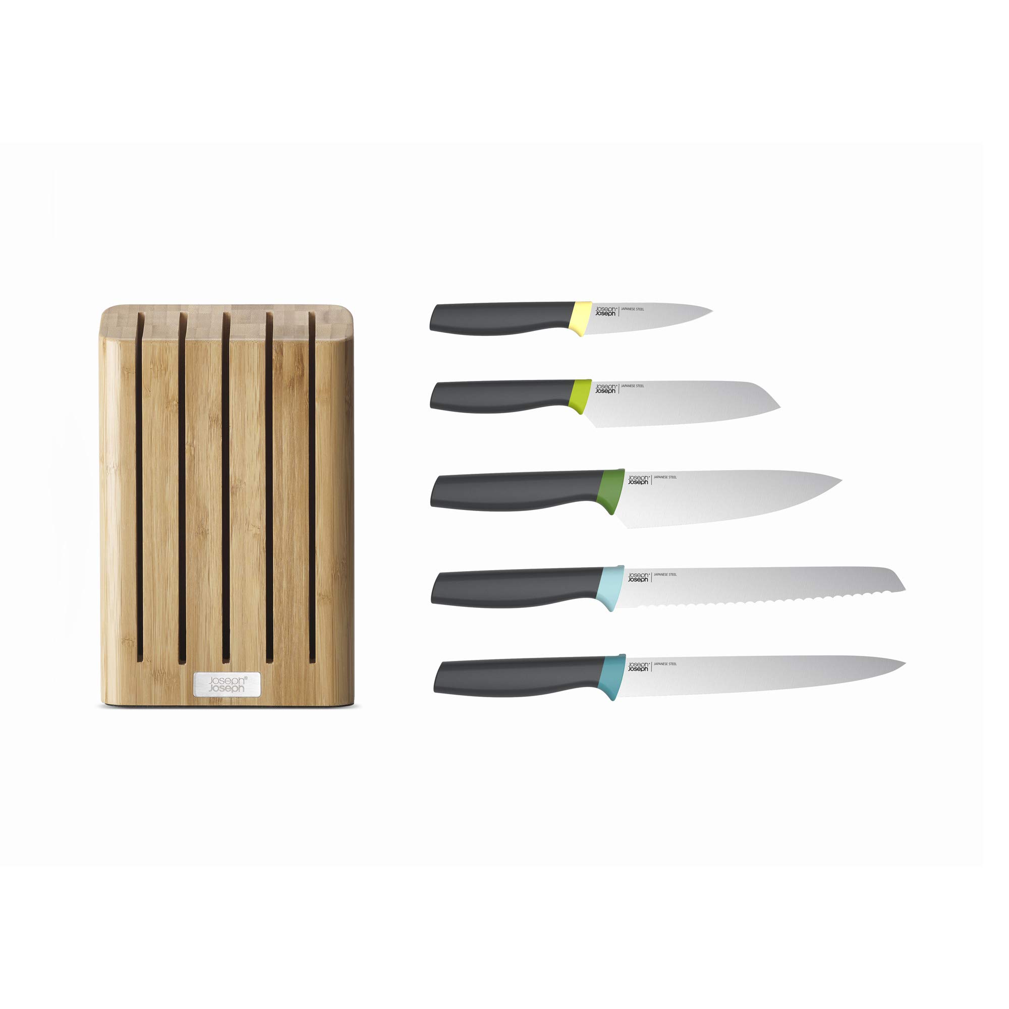 joseph-joseph-elevate-5-teiliges-messerset-mit-schlankem-bambus-messerblock-japa image 3