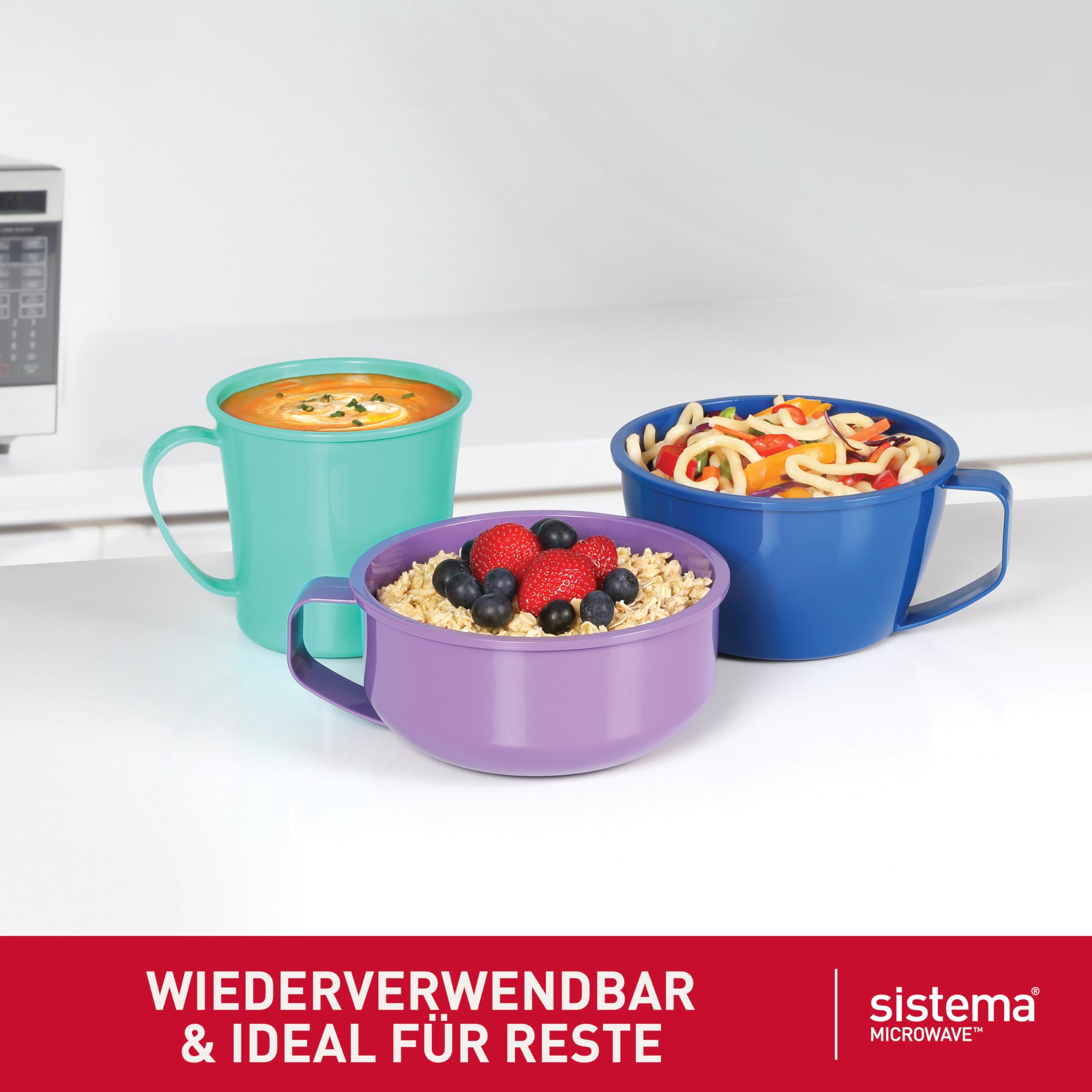 sistema-mikrowellen-set-3-tlg-suppentasse-porridge-schale-nudel-schale-mit-dampf image 5