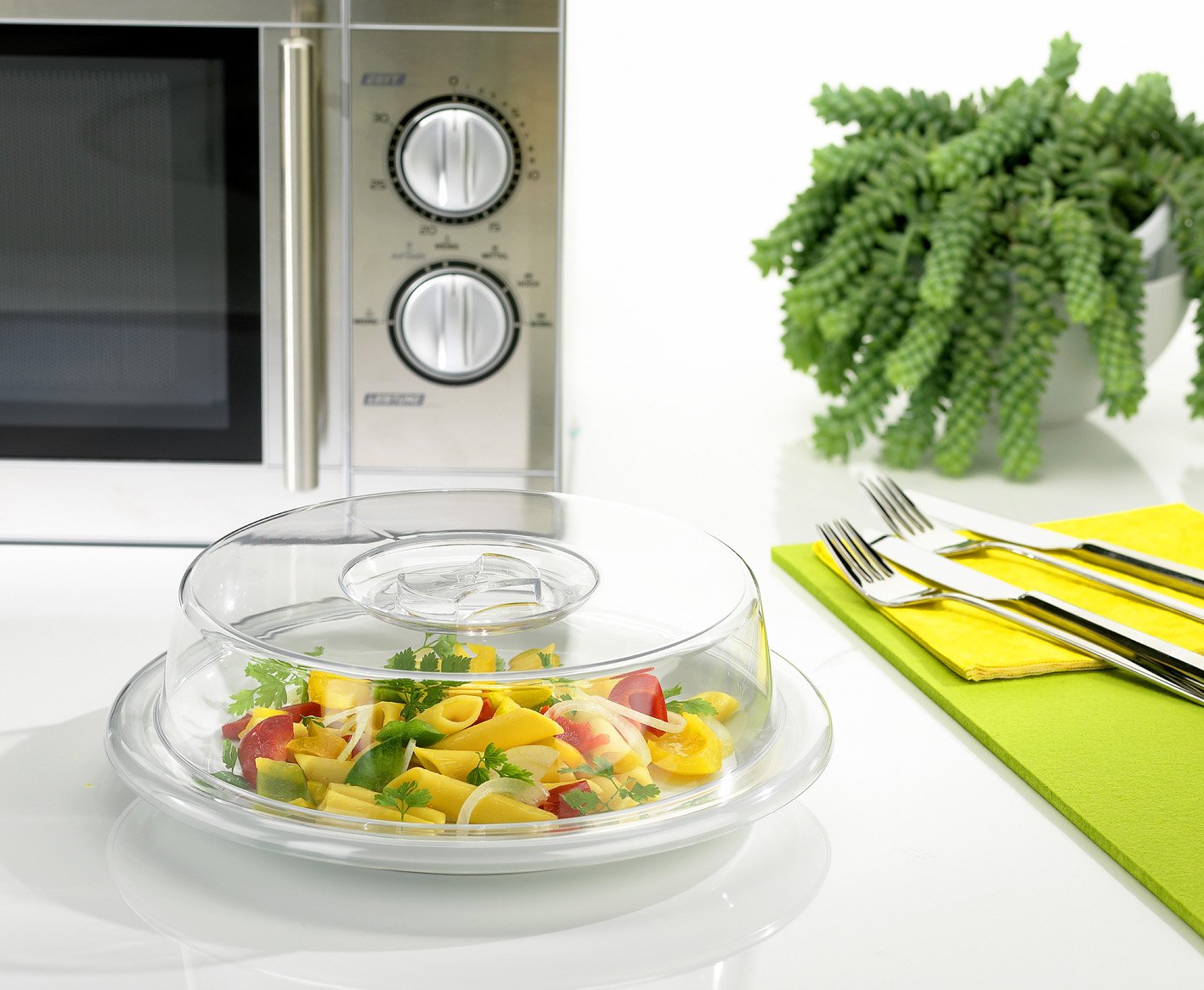 emsa-micro-family-mikrowellenabdeckhaube-26-cm-transparent-spritzschutz-sp-lmasc image 2