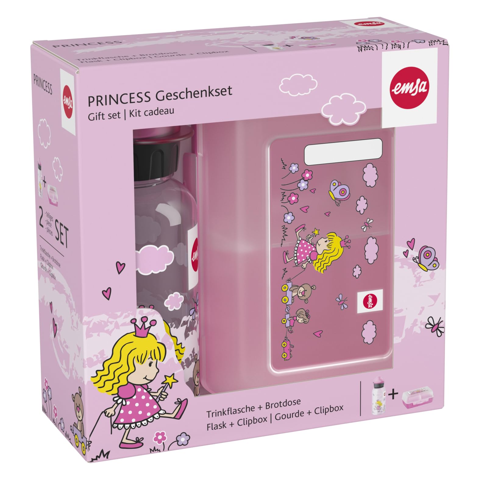 emsa-518137-kids-set-princess-trinkflasche-400-ml-tritan-100-auslaufsicher-brotd image 4