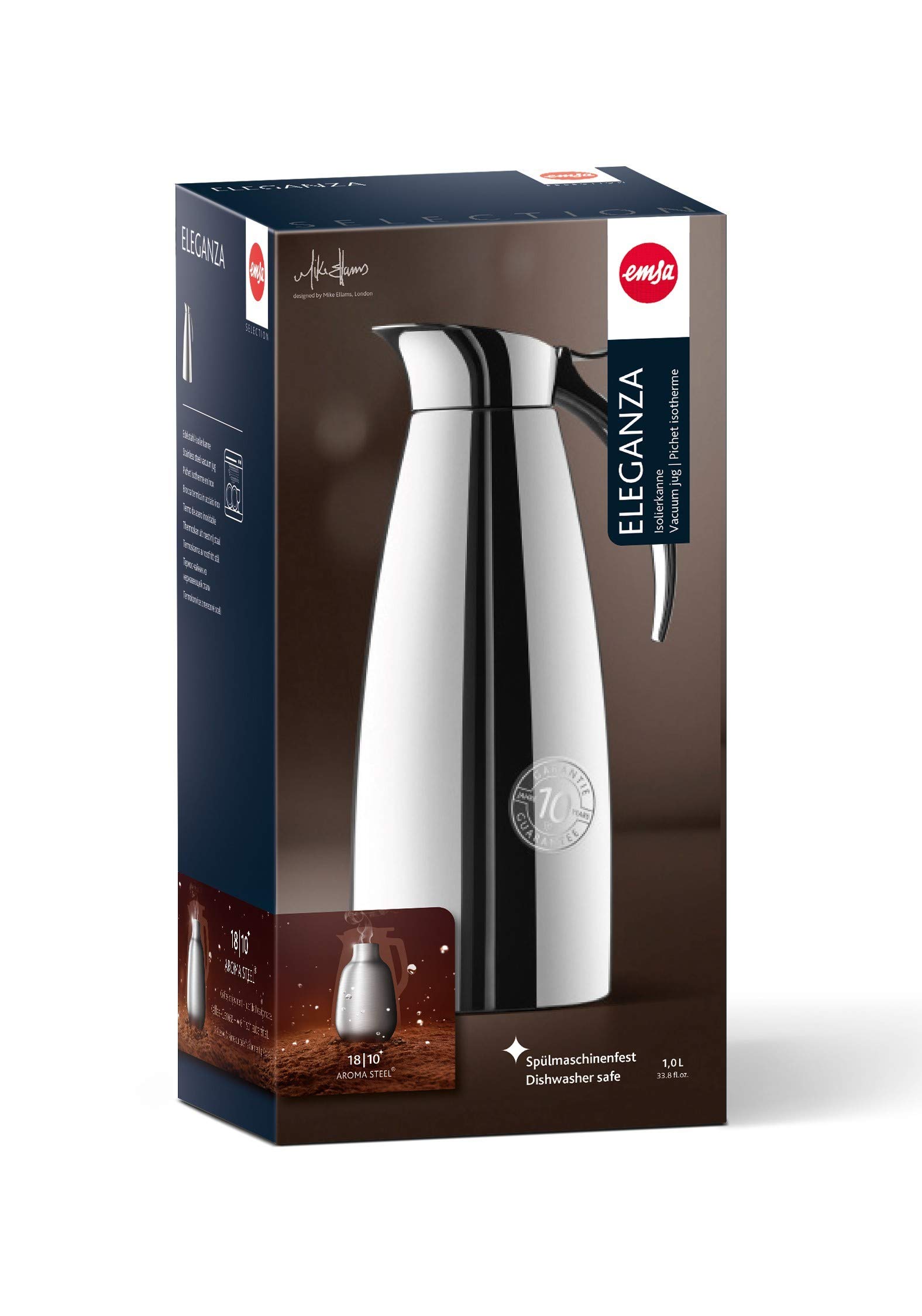 emsa-eleganza-isolierkanne-edelstahl-1l-thermoskanne-mit-easy-open-verschluss-12 image 3