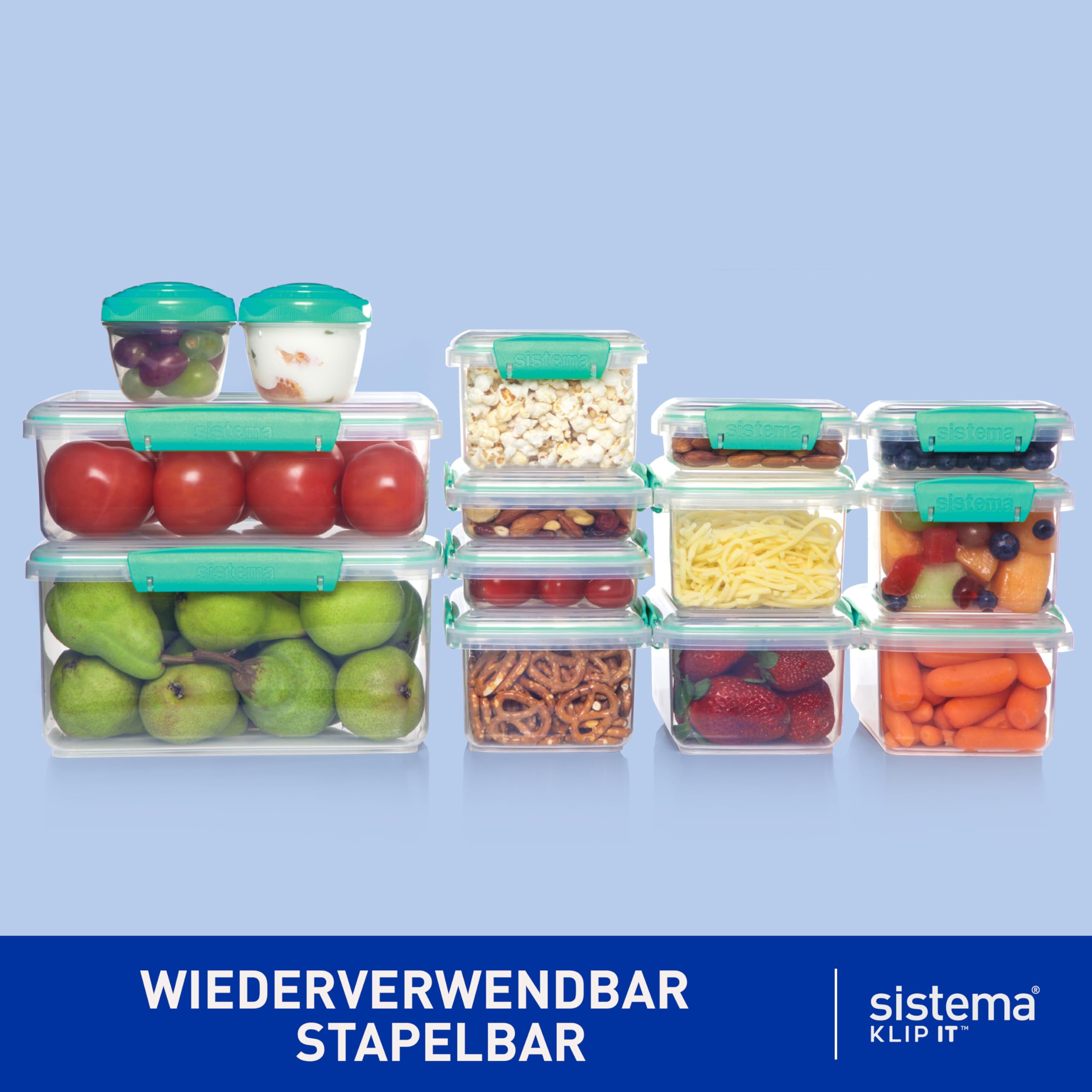 sistema-klip-it-vorratsdosen-set-28-teilig-14-luftdichte-stapelbare-frischhalted image 4