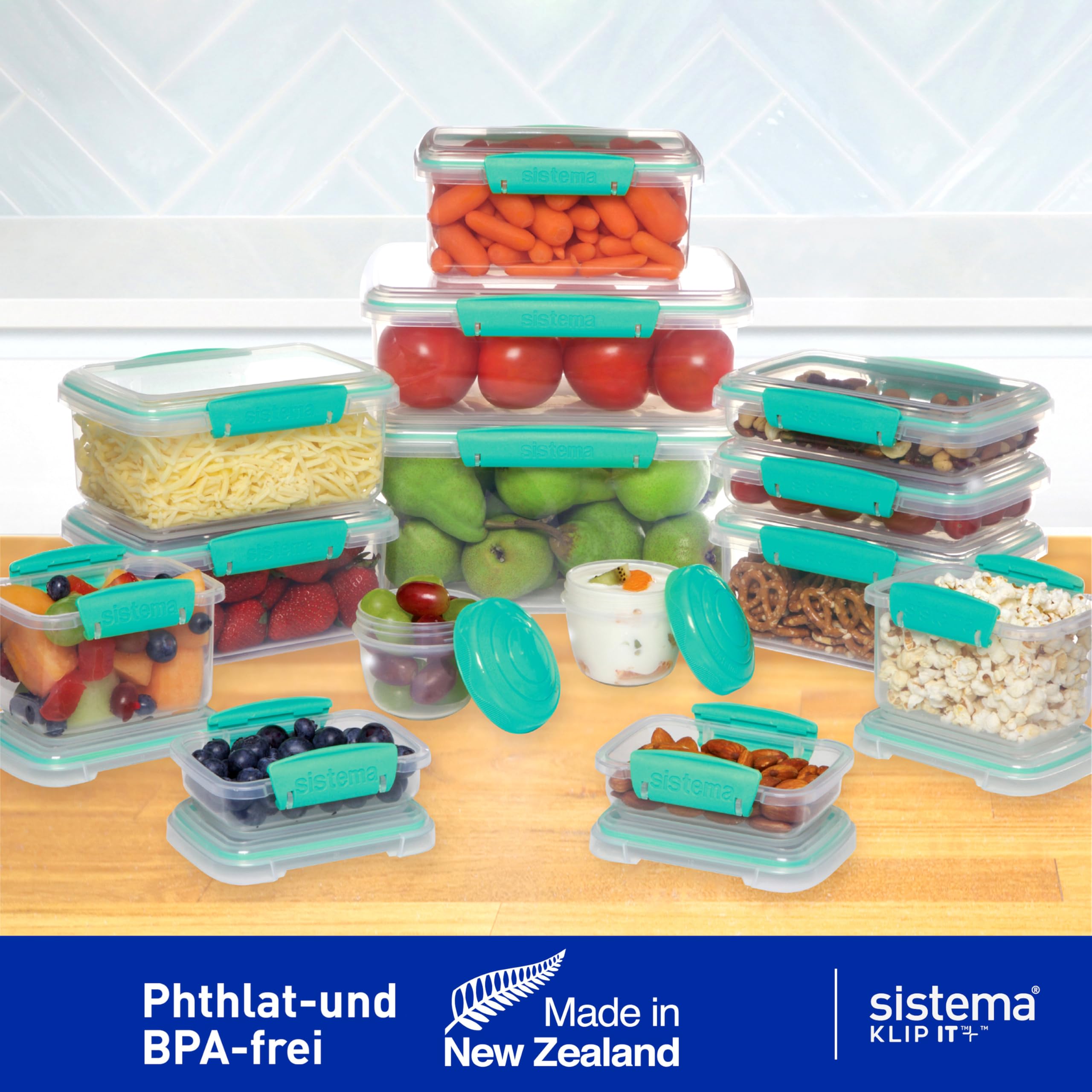 sistema-klip-it-vorratsdosen-set-28-teilig-14-luftdichte-stapelbare-frischhalted image 7