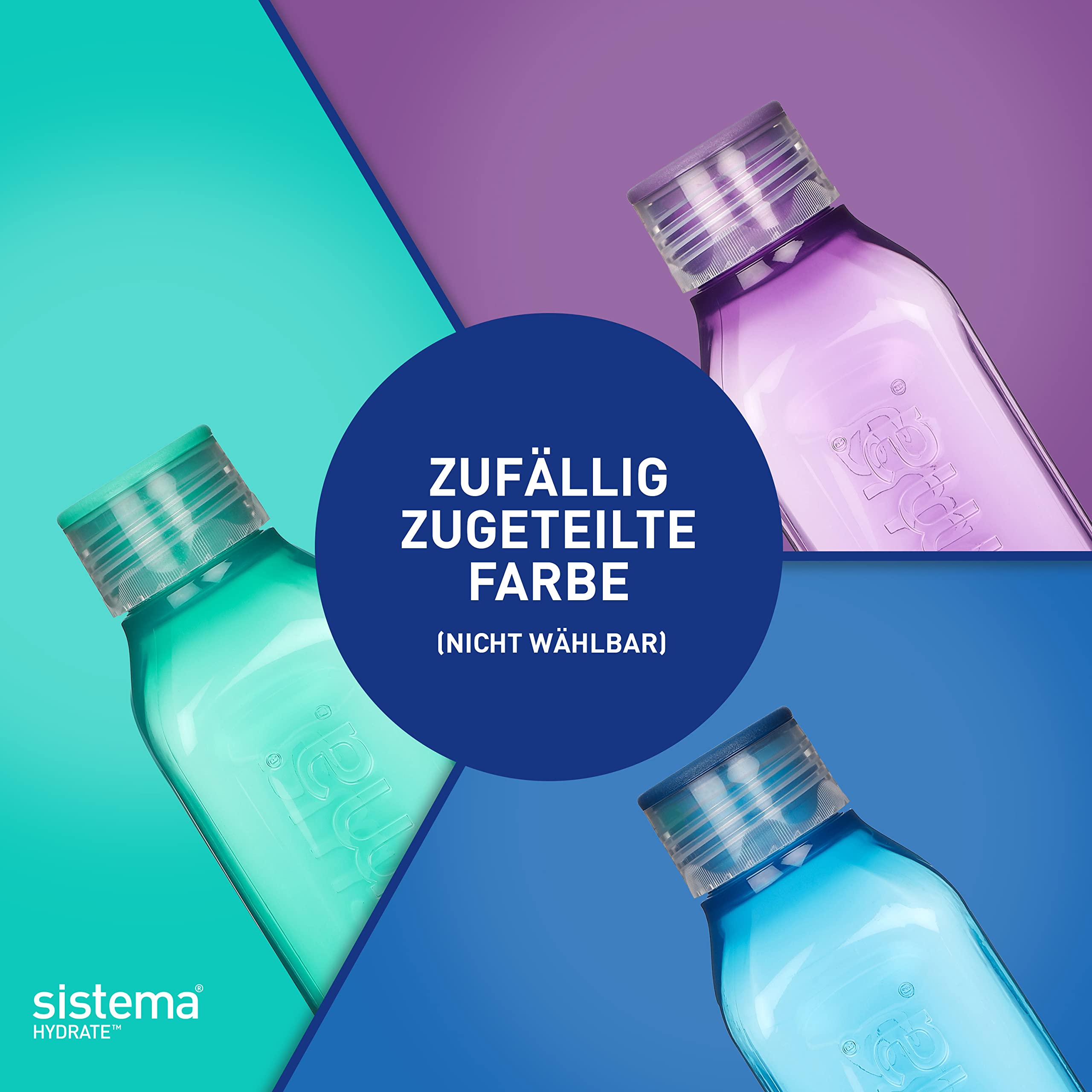 sistema-hydrate-quadratische-wasserflasche-725-ml-bpa-freie-trinkflasche-mit-dic image 2