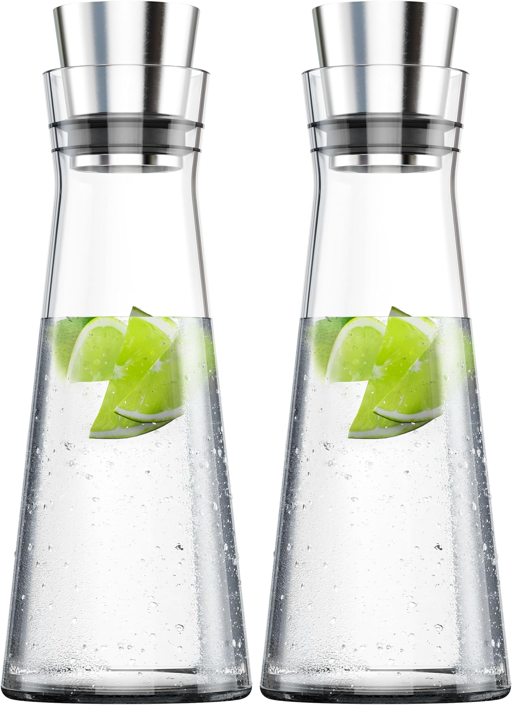 emsa-flow-slim-glaskaraffe-1-liter-mundgeblasenes-glas-mit-edelstahl-verschluss- image 8
