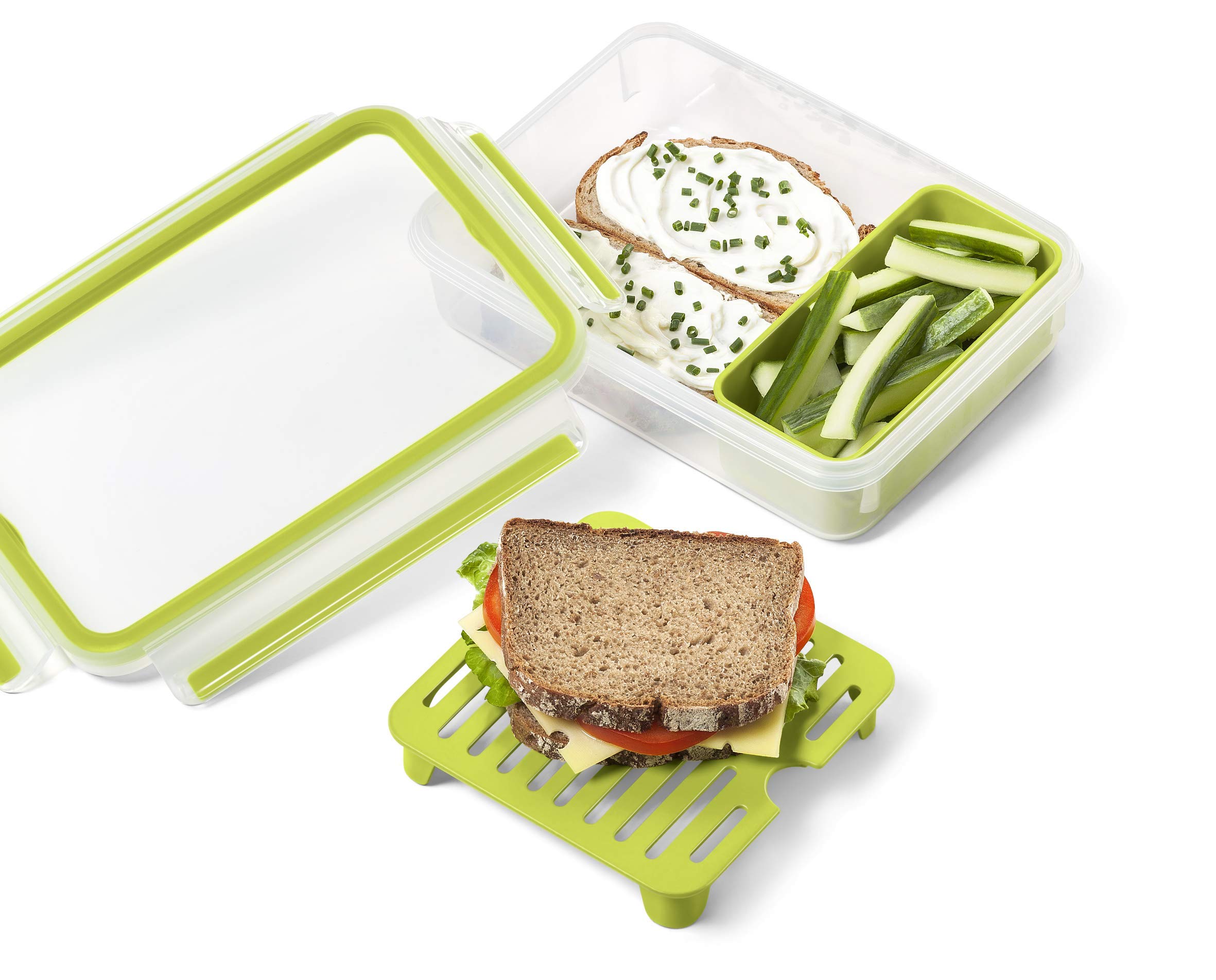 emsa-clip-go-lunchbox-1-2-l-brotdose-100-dicht-mit-gittereinsatz-2-ebene-und-sna image 5