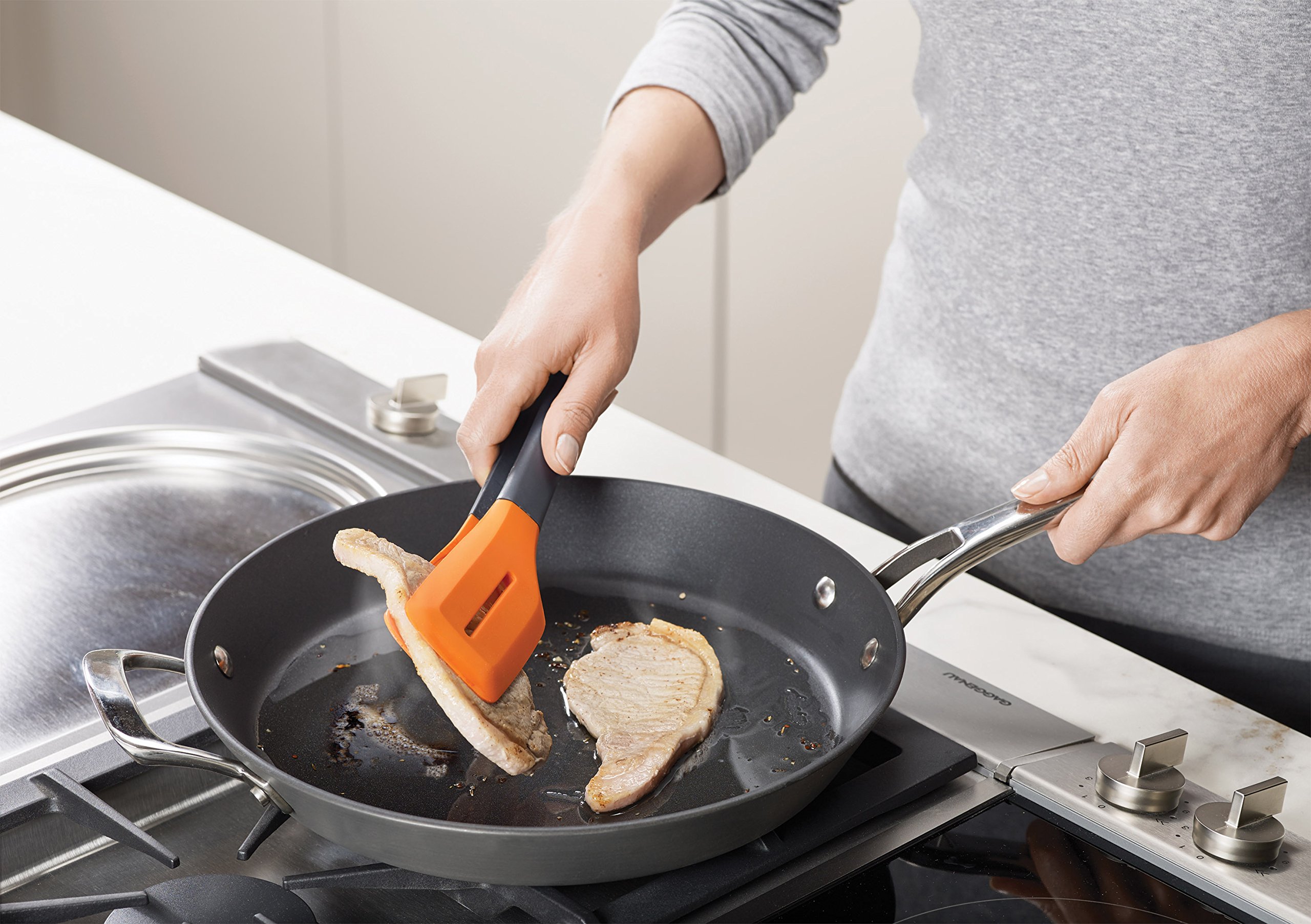 joseph-joseph-turner-tongs-pfannenwender-zange-verschlie-bare-zangenarme-dunkelg image 3