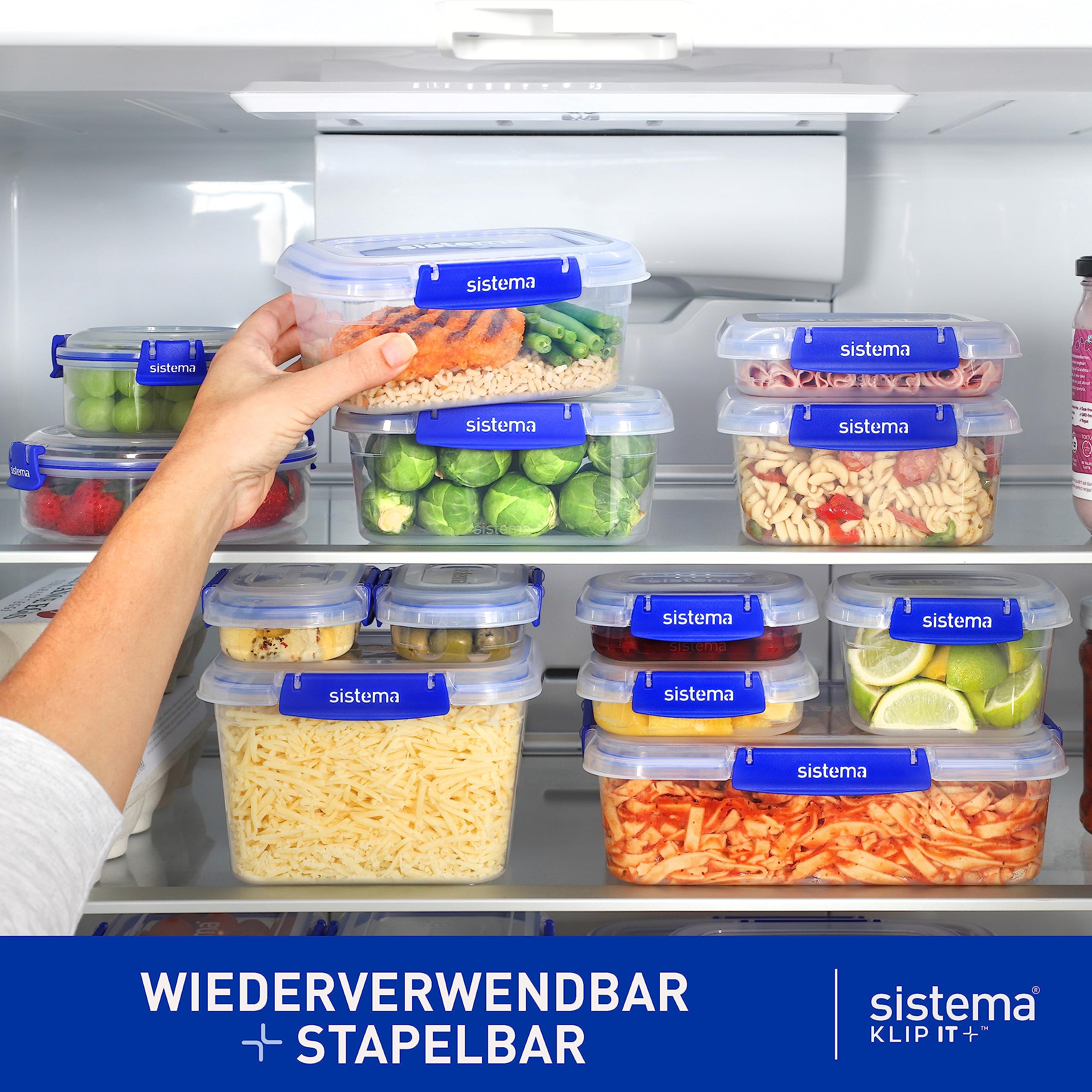 sistema-klip-it-plus-vorratsdosen-set-6-teilig-2-x-400-ml-3-x-1-l-1-x-2-2-l-luft image 3