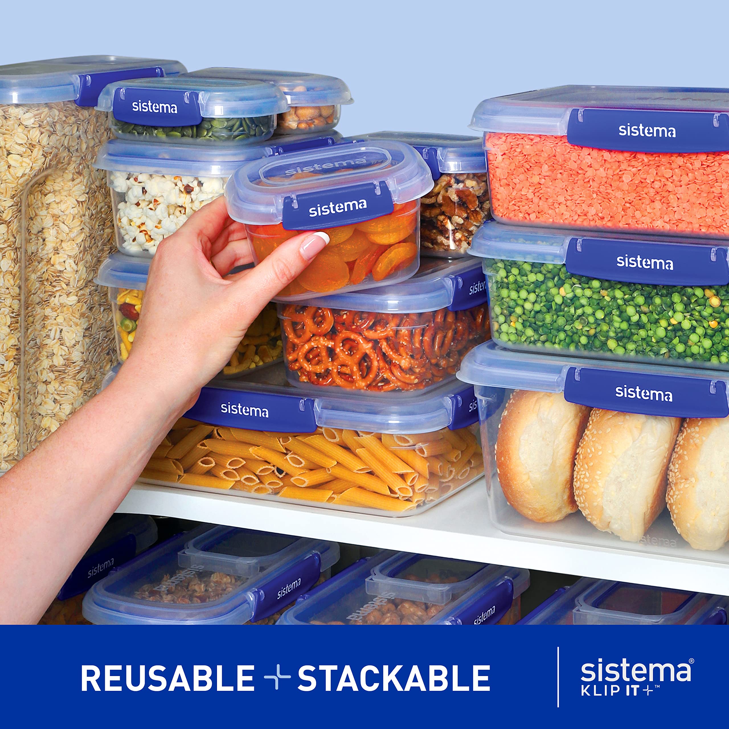 sistema-klip-it-plus-frischhaltedose-7-5-l-rechteckig-luftdichte-stapelbare-vorr image 2