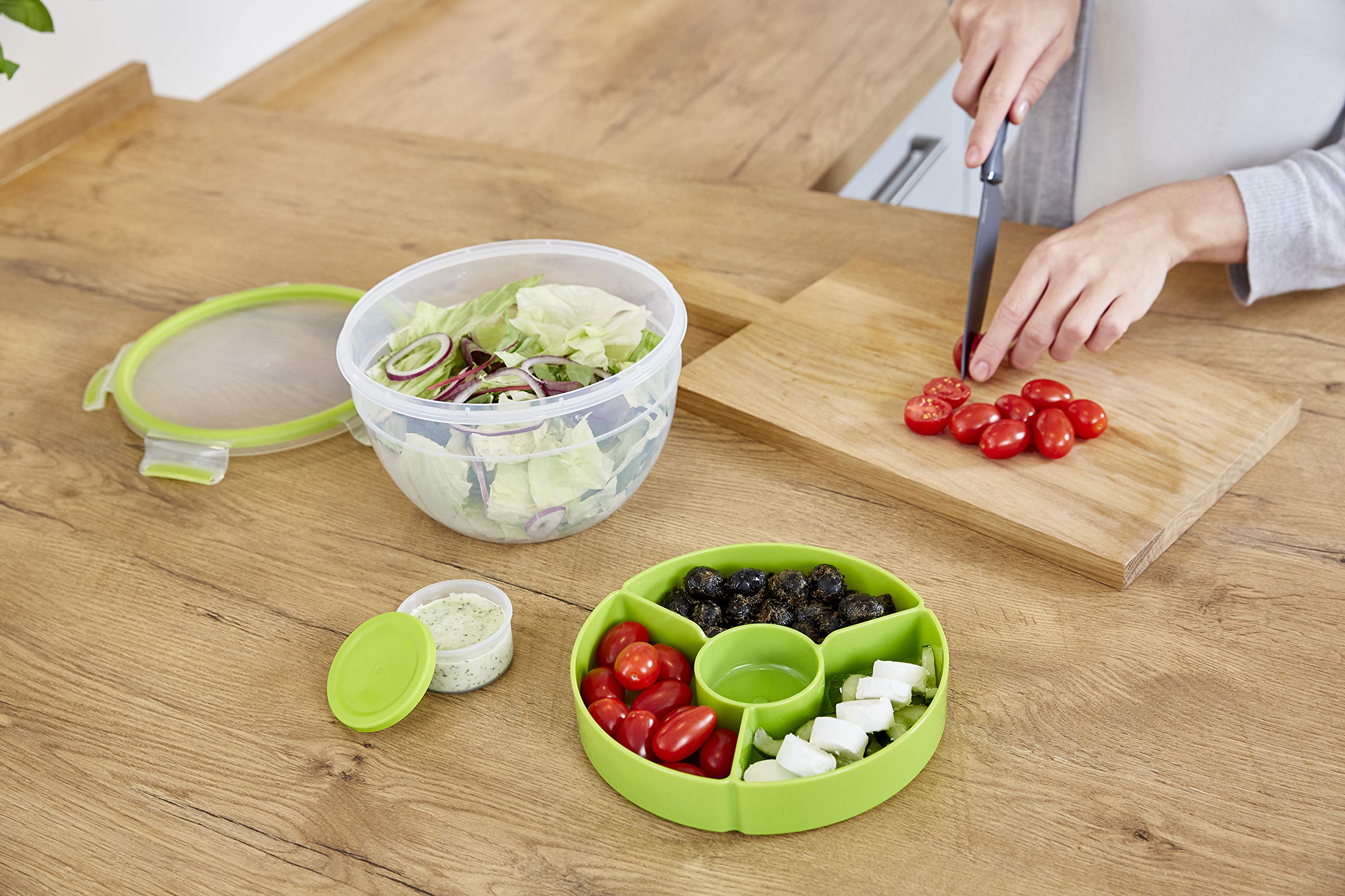 emsa-clip-go-salatbox-2-6-l-runde-frischhaltedose-mit-2-f-chern-frischedichtung- image 3